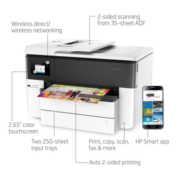 HP OfficeJet Pro 7740 Wide Format Wi-Fi All-in-One Printer thumbnail 7