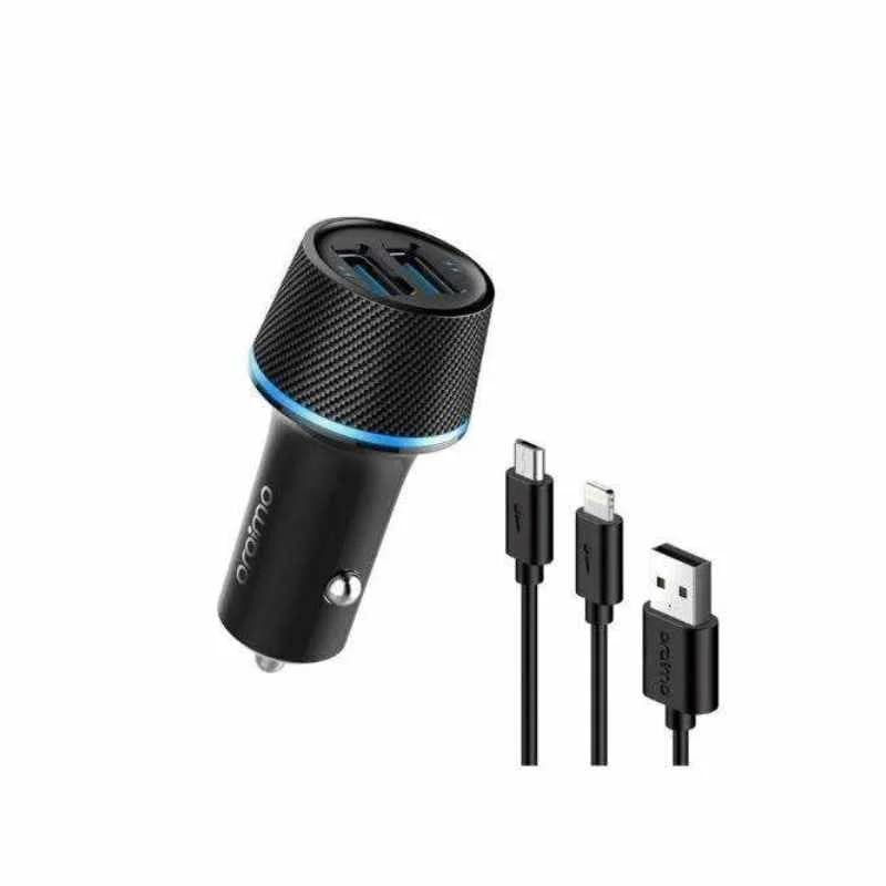 Oraimo Dual USB Car Charger with 2-in-1 Cable thumbnail 4