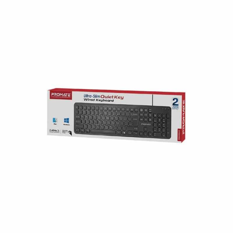 Promate EasyKey-4 Ultra-Slim Quiet Key Wired Keyboard thumbnail 2