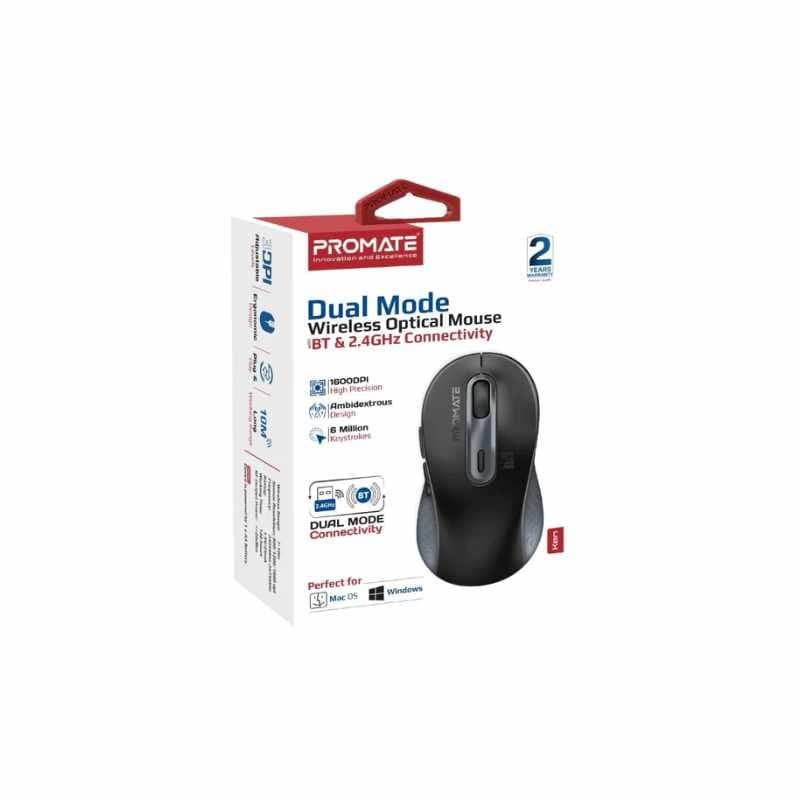 Promate Ken Dual Mode Wireless Optical Mouse with BT & RF Connectivity thumbnail 3