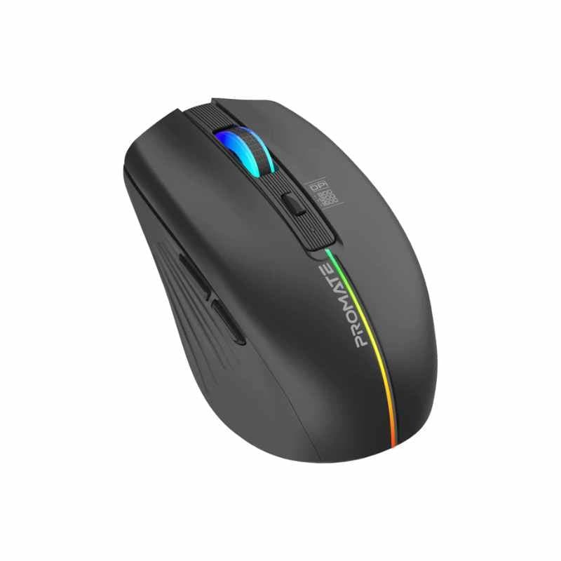 Promate Kitt 2.4GHz Wireless Ergonomic Optical Mouse with LED Rainbow Lights thumbnail 4