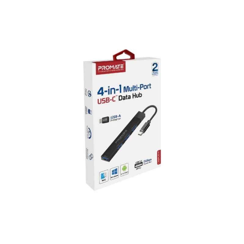 Promate LiteHub-4 4-in-1 Multi-Port USB-C Data Hub thumbnail 2