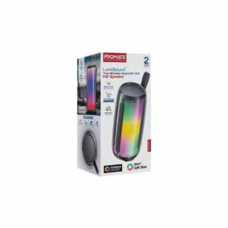 Promate LumiTower LumiSound™ True Wireless Bluetooth v5.3 HD Speaker thumbnail 2
