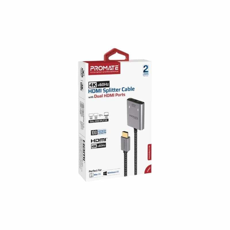 Promate MediaSplit-H2 4K@60Hz HDMI® Splitter Cable with Dual HDMI® Ports $32.99 thumbnail 2