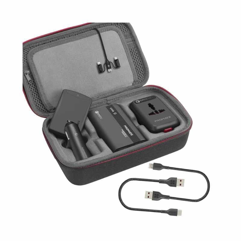 Promate PowerGear Pro 7 in 1 Portable Essential Electronic Accessories Travel Kit thumbnail 4