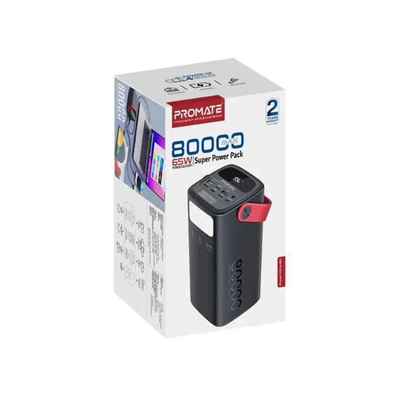 Promate PowerMine-80 80000mAh High-Capacity 65W Fast-Charging Power Pack thumbnail 3