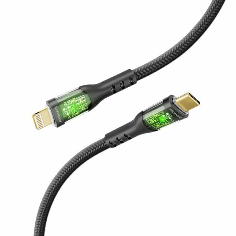 Promate TransLine-Ci 27W Power Delivery USB-C to Lightning Cable thumbnail 3