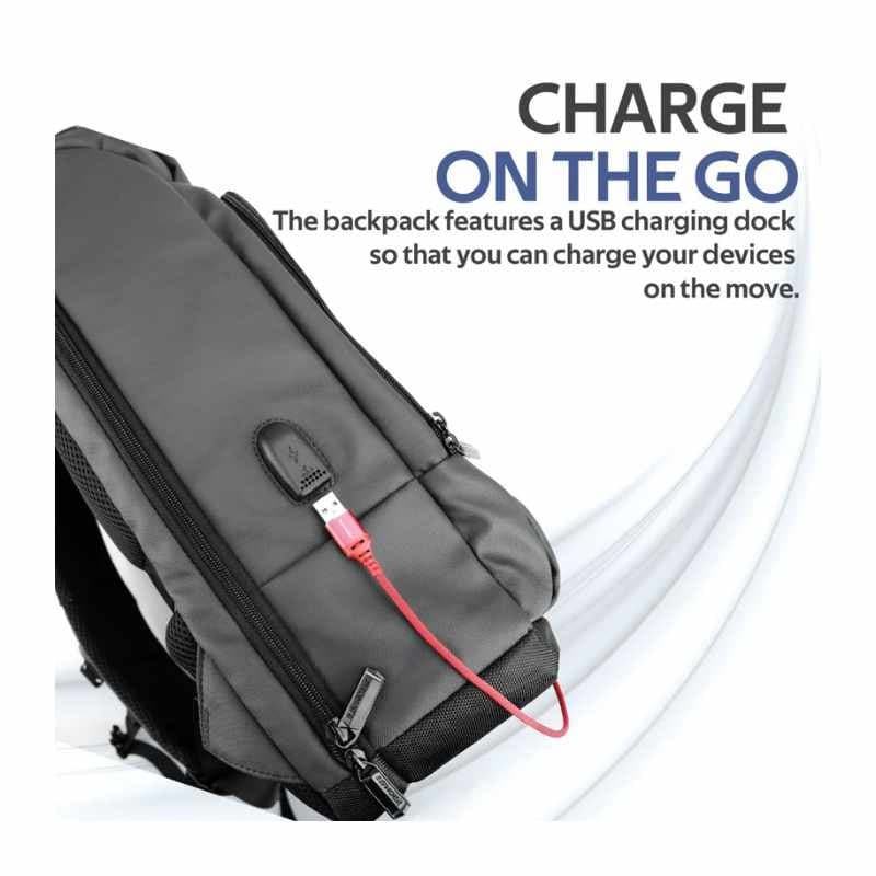 Promate TrekPack-BP 17.3″ Professional Slim Laptop Backpack with Anti-Theft Handy Pocket thumbnail 3