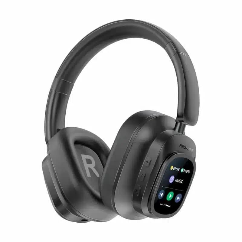 Promate VuTune High-Definition Hybrid ANC Headphones with Detachable Magnetic LCD Touch Screen Controller thumbnail 3