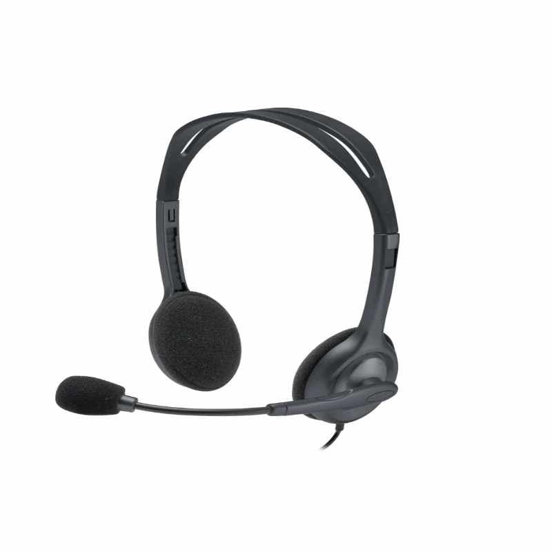 Logitech H111 Stereo Headset with Adjustable Headband and Boom microphone