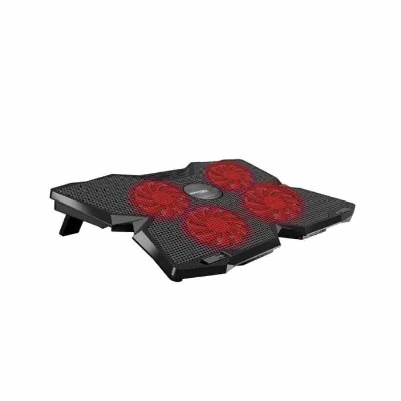 Promate AirBase-3 Ergonomic Laptop Cooling Pad with Silent Fan Technology