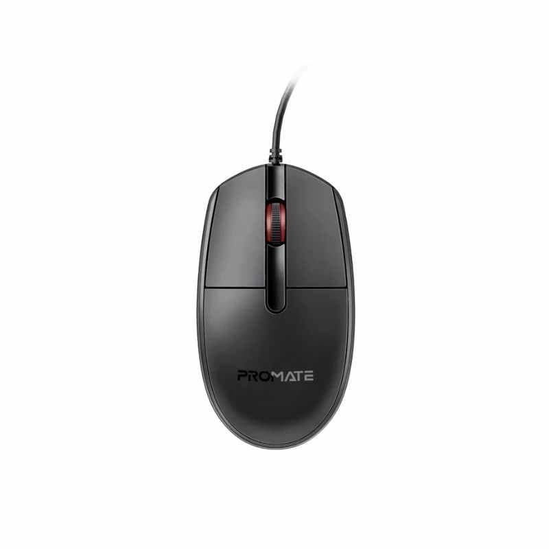 Promate CM-1200 Ergonomic Design Wired Optical Mouse