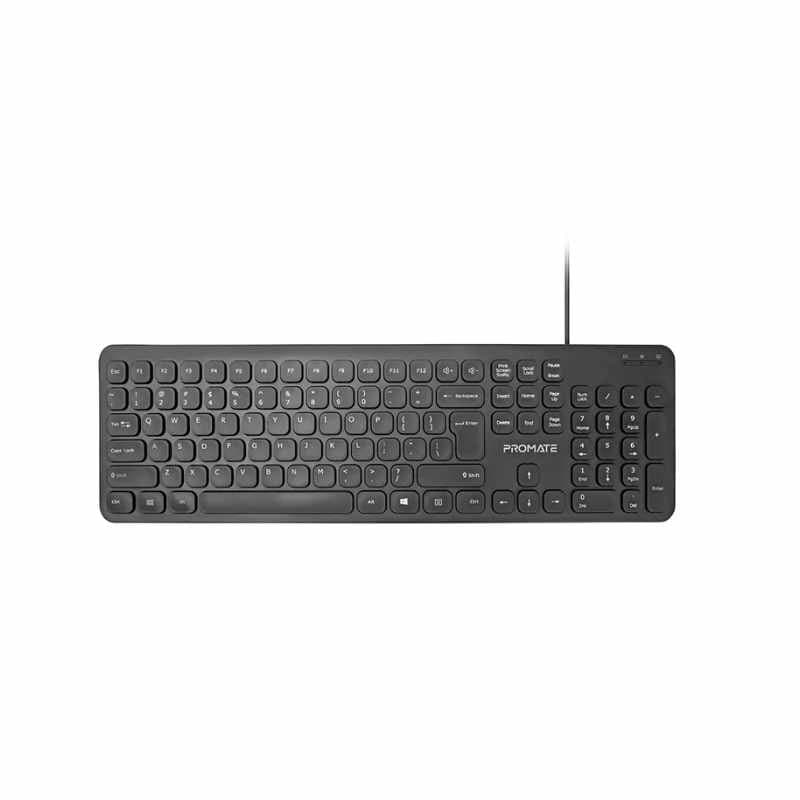 Promate EasyKey-4 Ultra-Slim Quiet Key Wired Keyboard