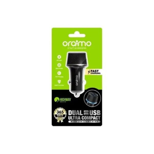 Oraimo Highway Dual USB Fast Charging Car Charger Price in Kenya-003-Mobilehub Kenya