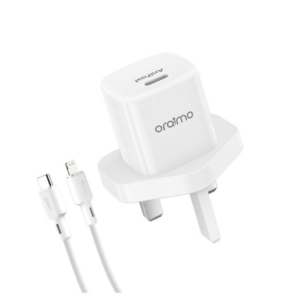 oraimo PowerNano 20W Speed Charger with Type-C to Lightning Cable